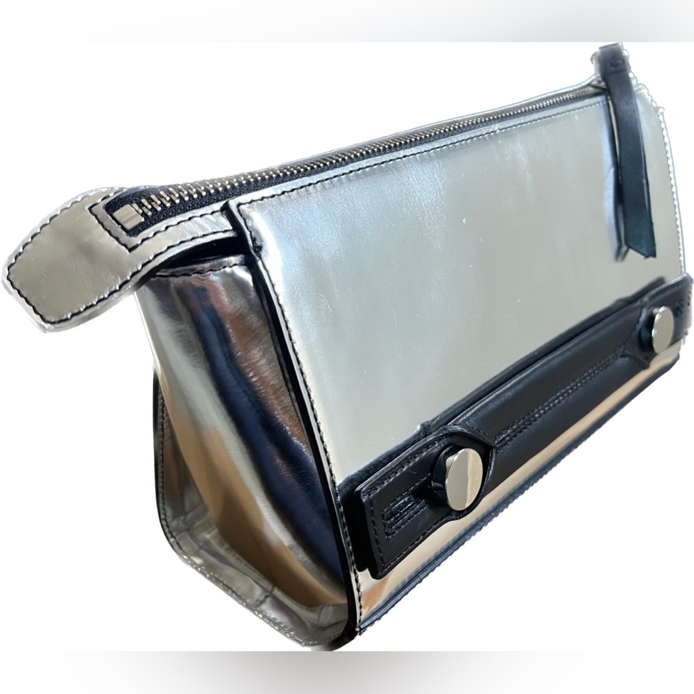Metallic leather clutch